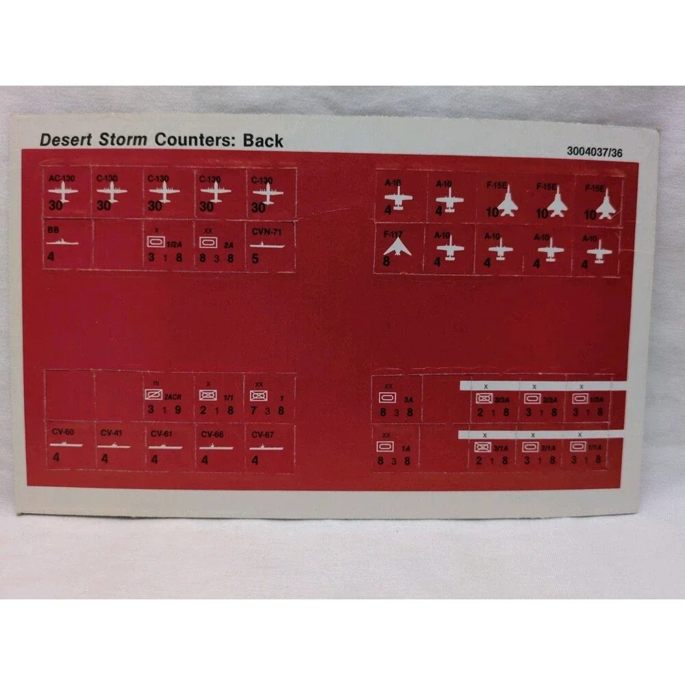 1991 Victory Games Gulf Strike: Desert Shield Edition General 26 No6 Counters